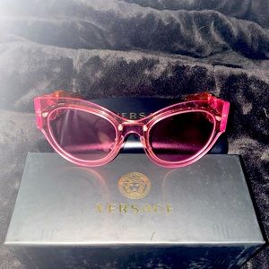 Transparent Pink Women’s Versace sunglasses